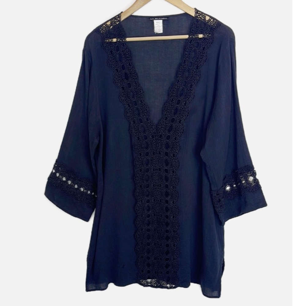 La Blanca Island Fare coverup tunic L